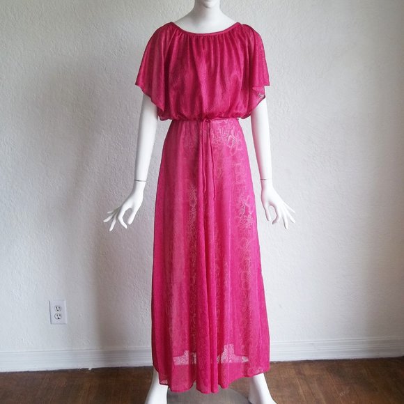 Vintage 1970/'s Floral Blouson Top Dress